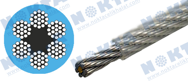 6x19 LİF ÖZ GALVANİZLİ PVC İZOLE KAPLI ÇELİK